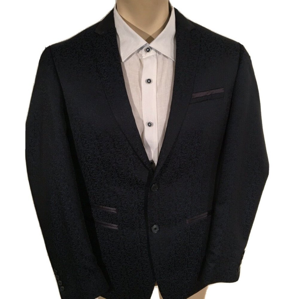 Andrew Fezza Midnight Blue Design Blazer 40R